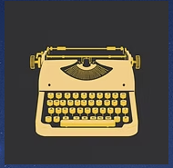 Vintage typewriter illustration