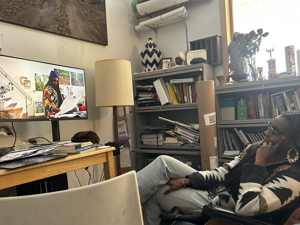 Courtney Desiree Morris watching the finished film for the first time