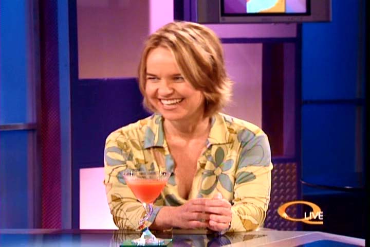 Katia Noyes during a live television interview