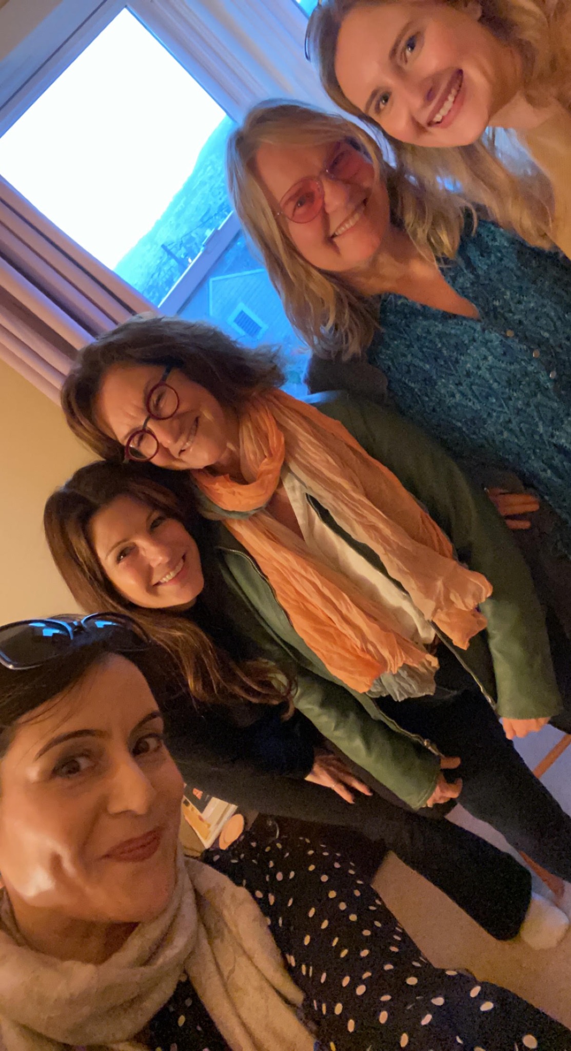 Katia Noyes with a group of sister screenwriters