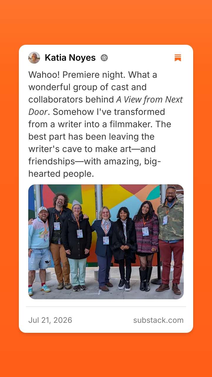 Premiere night for A View from Next Door